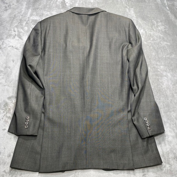 Ermenegildo Zegna Wool Blazer 42L Switzerland Light Brown Taupe Check Windowpane - Picture 7 of 16